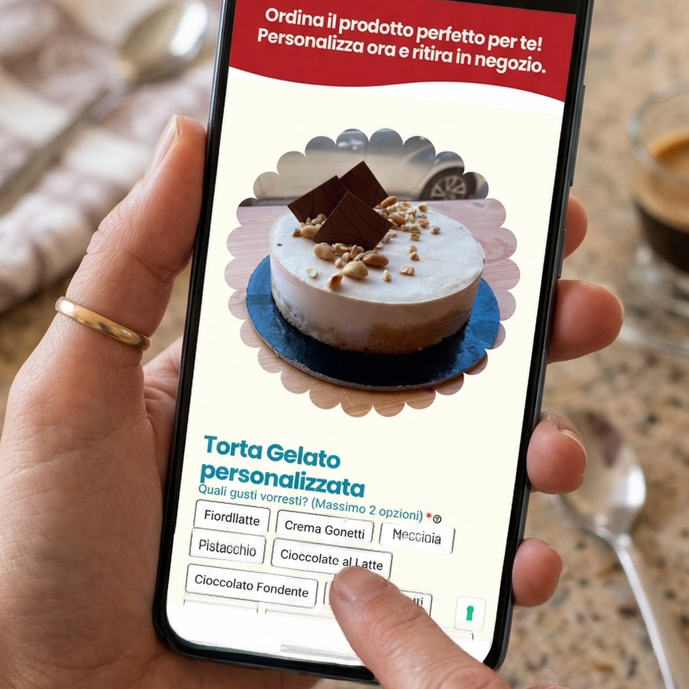 ordina gelato da telefono online gonetti torino gluten free